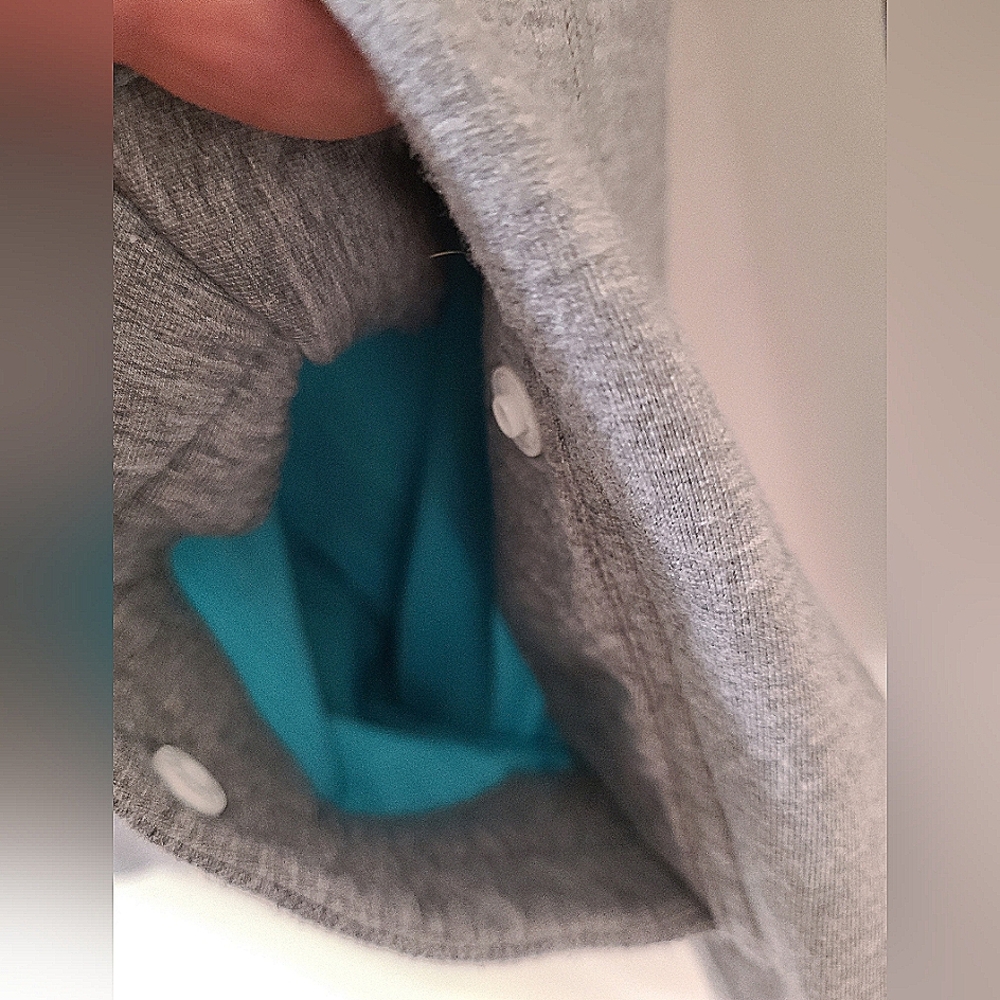 Lululemon Gray Track Jacket Full Zip Gray/Blue Stripe Accent S-M - Picture 9 of 16